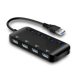 Ультратонкий Usb 3,0 4-Порты и разъёмы концентратора одного до четырех Usb3.0 Hub 4-Порты и разъёмы переключатель