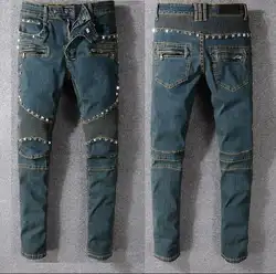 Новинка 2018 года джинсы для женщин Лидер продаж Длинные Длина брюки девочек рваные промывают синий обтягивающие джинсы байкерские