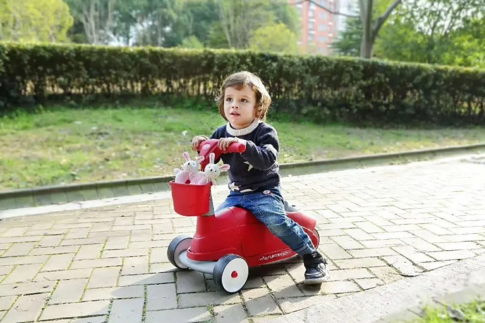 Enfants deux-en-un Scooter et Ride-On jouet bébé Balance vélo Walker Kick Foot Skateboard 3 roues pour 1-5 ans Triciclo - 3