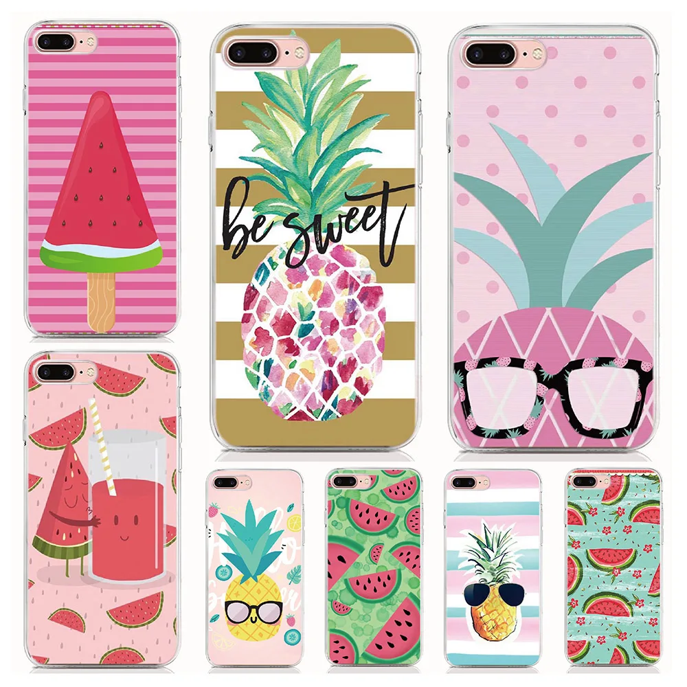 

For Google Pixel 4 4XL 2 2XL 3 3XL 3A XL case Print Pineapple Watermelon Case Soft Tpu Silicone Cover Phone Cases