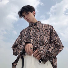 Новая Корейская версия Гавайская тонкая длинная рубашка мужская клетчатая печать уличная мода Япония Стиль Серый