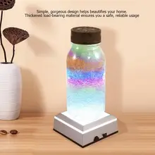 Светодиодный светильник с люминесцентной основой из прозрачного стекла, Квадратный держатель для лампы, многоцветная подставка для хрустального художественного декора