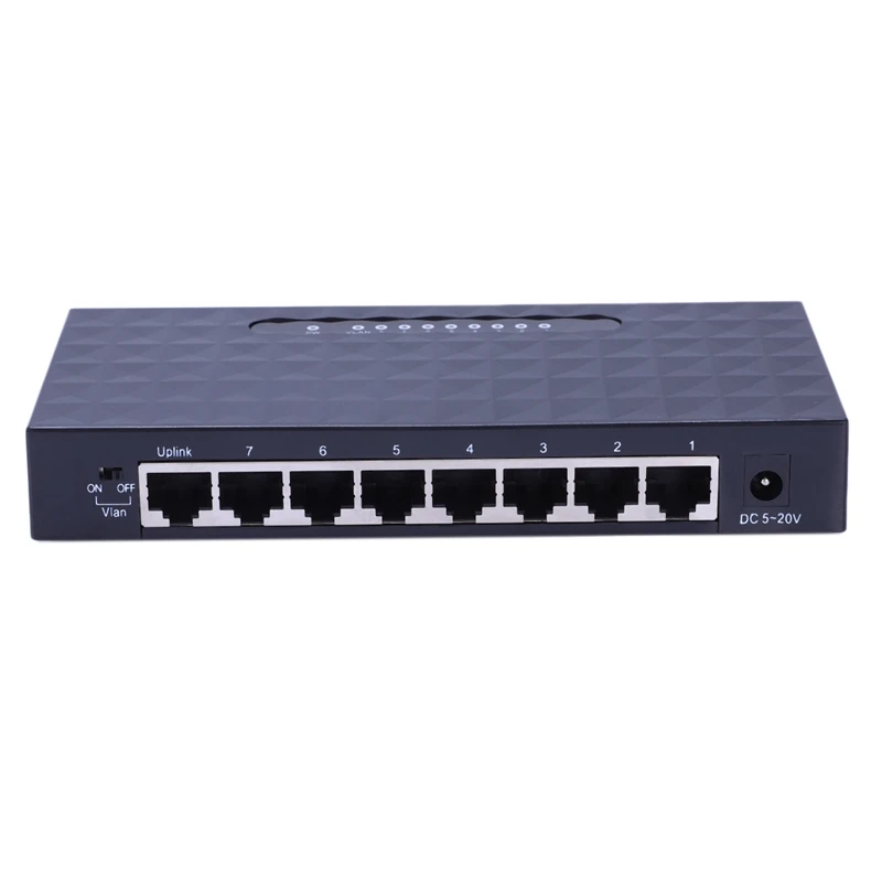 

8-Port Gigabit Switch Hub Lan 10/100/1000Mbps Full-Duplex Gigabit Ethernet Desktop Network Switch(Eu Plug)