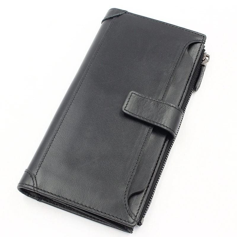 

Men's Wallet Leather Wallet Clutch Bag Multi-Function Zipper Leather Bag Top Layer Leather Hand Wallet Bag Europe And America