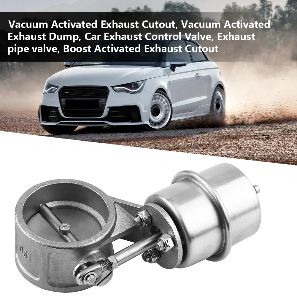 Car Exhaust Control Valve Boost Vacuum Activated Exhaust Cutout/Dump