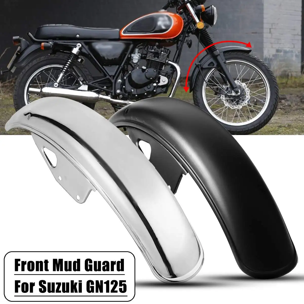 

56cm 22.05inch Motorcycle Front for Fender Mud Flap Dirt Splash Guard Wheel Cover Mudguard for Suzuki GN125