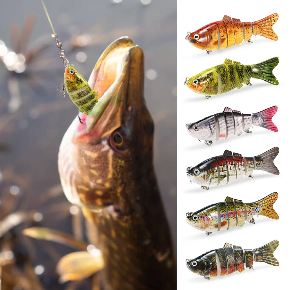 Lixada 10 см/20 г Lifelike 6 шарнирных секций Swimbait рыболовная приманка кренкбейт жесткая приманка с крючком в виде рыбки рыболовные снасти Pesca