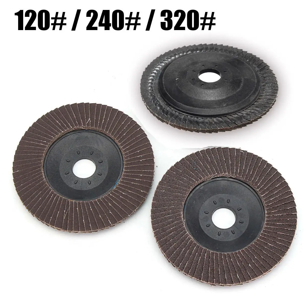 Nylon Fiber Flap Wheel Disc Abrasive Polishing Buffing Pad 120/240 Grit 100 mm