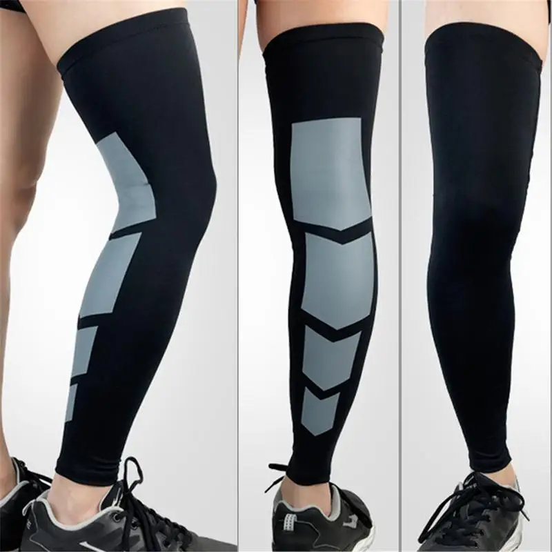

1PCS Pro Sports Silicone Antiskid Long Knee Support Breathable Compression Brace Pad Protector Sport Basketball Leg Sleeve Sport
