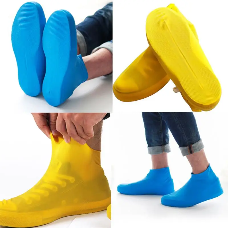 Outdoor Waterproff Rain Shoe Covers Antiskid Reusable Raincoat Set Rain ...