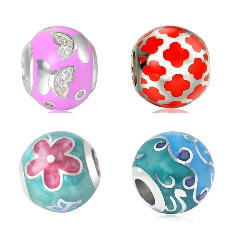 

New Arrival 100% Silver 925 Polishing charms beads Fits Authentic Pandora Bracelets DIY fashion Jewelry Making for women Gifts
