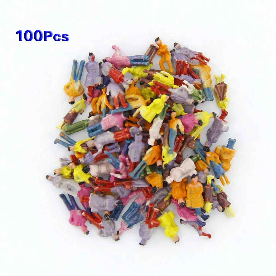 

Promotion! New 100pcs Painted Model Train People Figures Scale N (1 to 150) Plastic