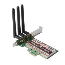 Беспроводной wi-fi PCI Express адаптер 802,11 b/g/n 450 Мбит/с трехполосный настольная карта для Intel 5300 совместимый слот PCI-E X1/X4/X8/X16