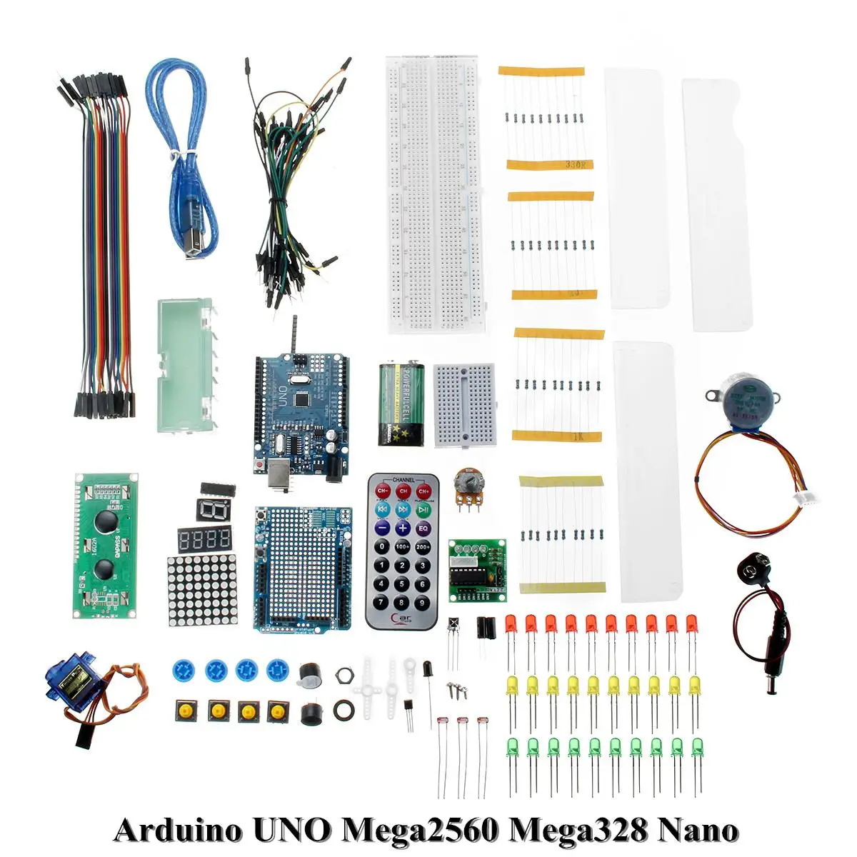

96Pcs R3 Project Universal Starter Kit For Arduino/UNO Mega2560 Mega328 for Nano/UNO R3 Stepper Motor Driver Board