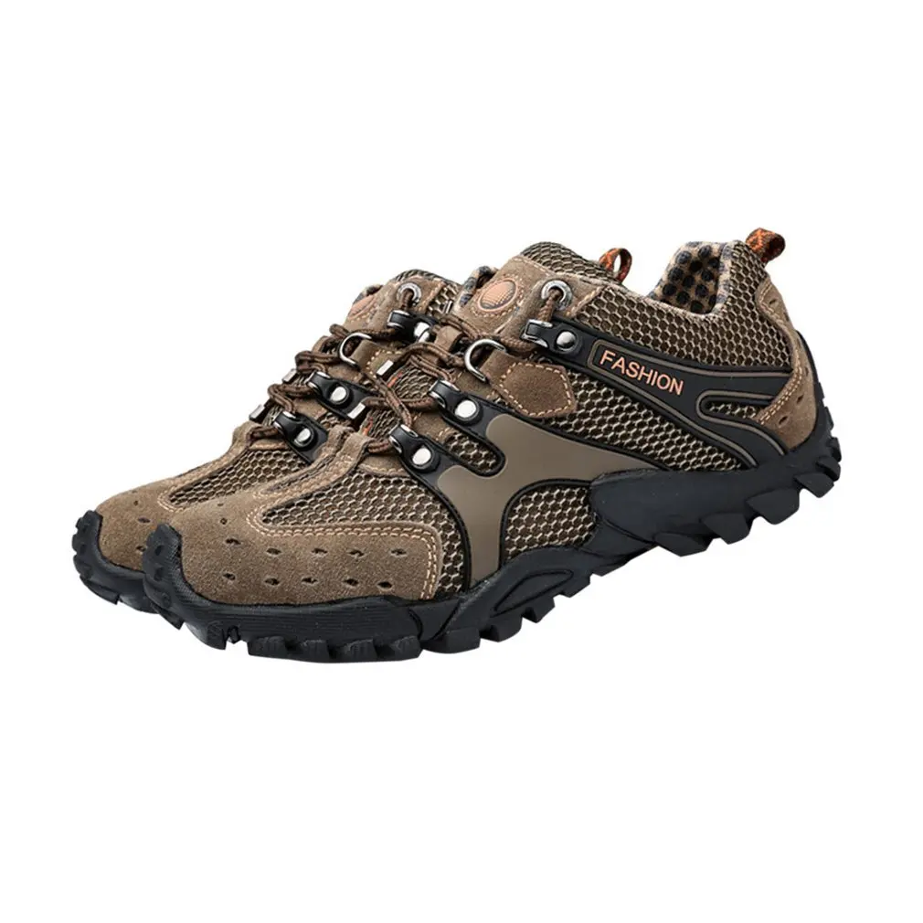 

2017 Autumn Winter Comfortale Men Outdoor Shoes Breathable Mesh Cloth Anti-Slip Rubber Sole Sport Mountain Shoes