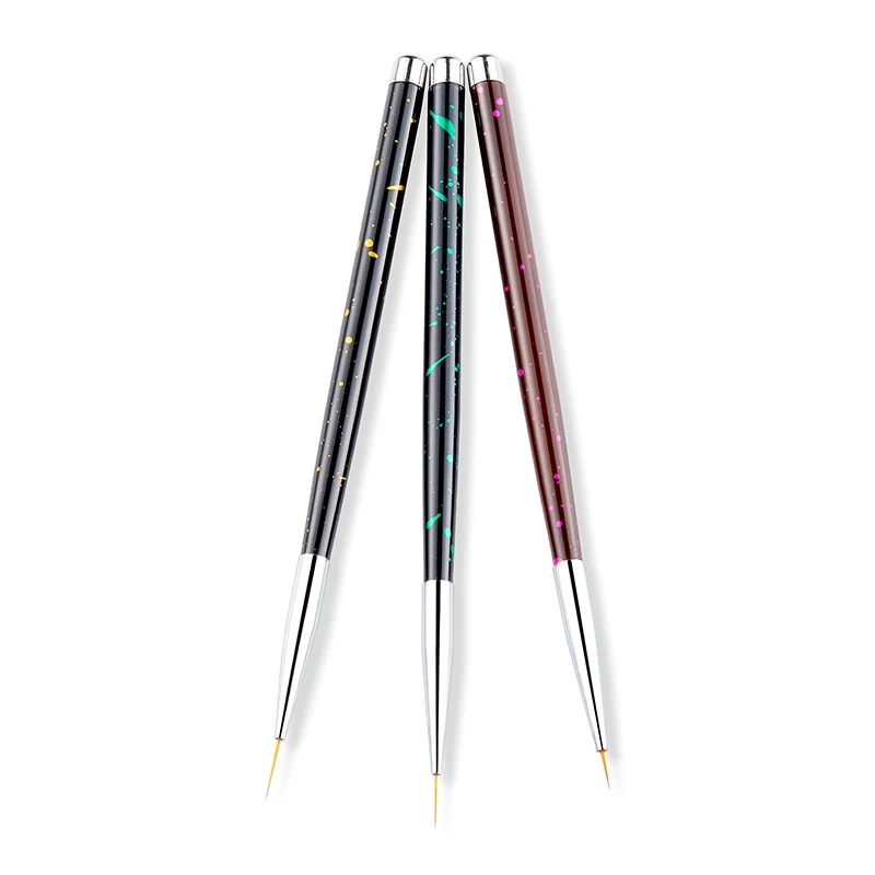 

3Pcs/Set Black Fine Nail Paint Brushes Artist Watercolor Gouache Painting Sketching Brush Pen For Art Supplies School Stationery