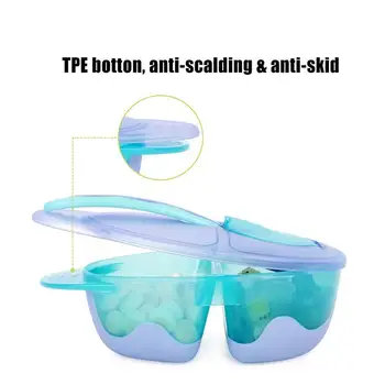 

Baby Tableware Dinnerware Suction Bowl With Insulation Anti-scalding Food Supplement Bowl With Spoon Set Baby Tableware
