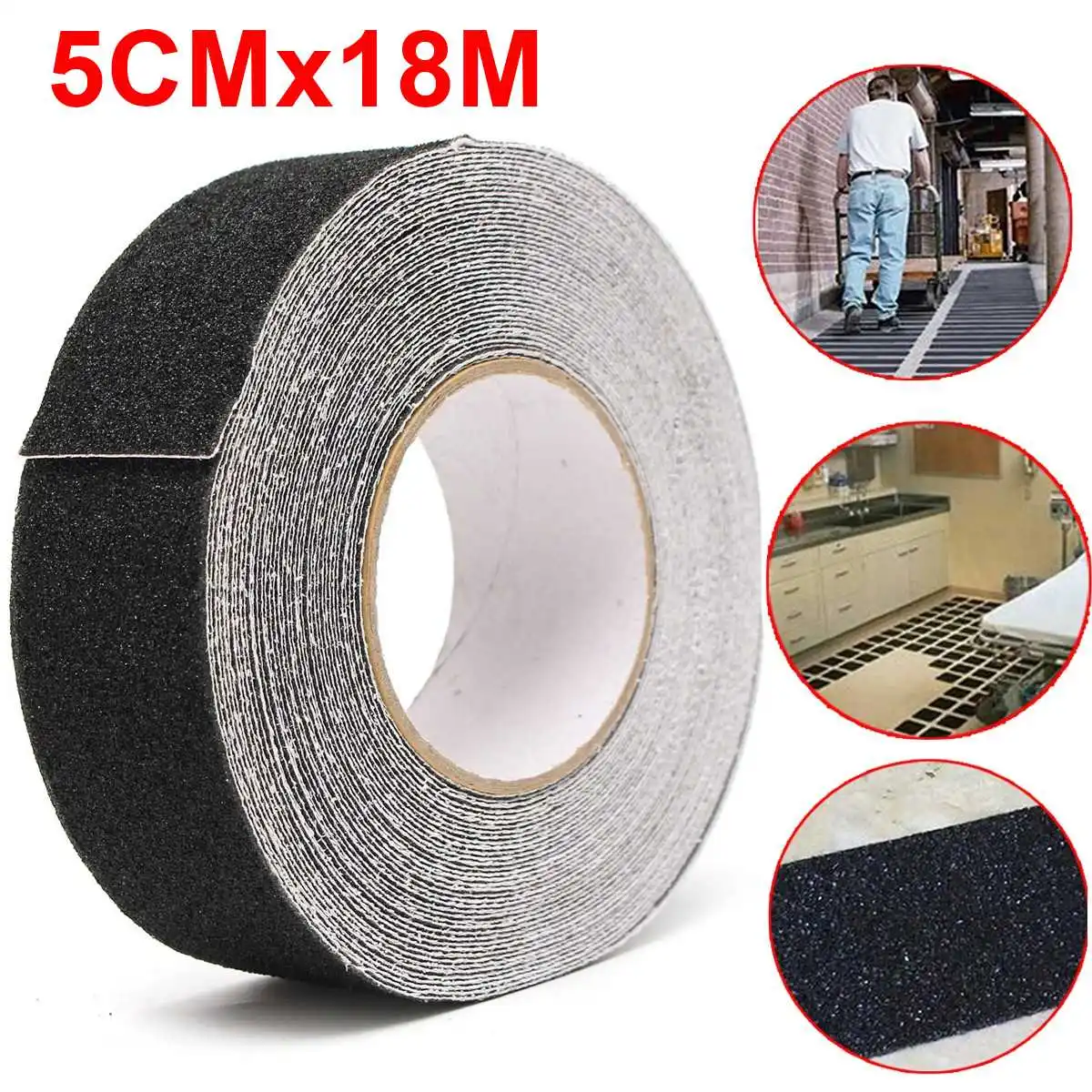5CM x 18M Safe Anti Slip Stairs Tapes Harmless PEVA Rubber DIY Bathroom
