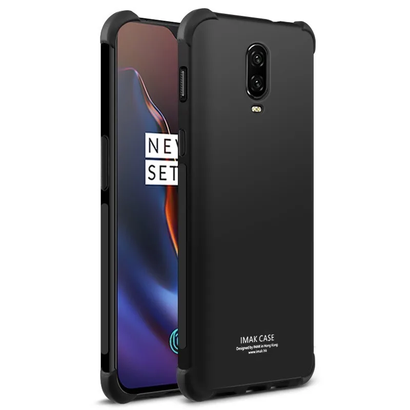

IMAK OnePlus 6T Case One Plus 6T/1+6T Cover Silicone Shock-Resistant Shockproof Soft TPU Back Cover Phone Cases