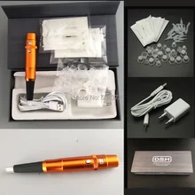 Золото Высокое качество Перманентный макияж ручка машины с иглами шапки аксессуары наборы