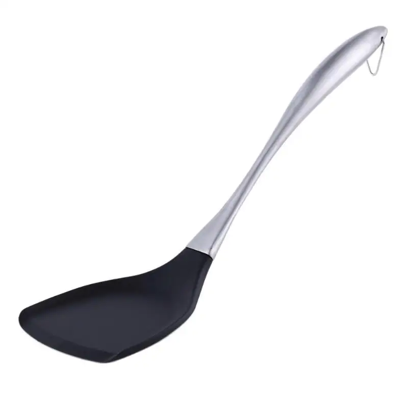 Heat Resistant Silicone Cooking Slotted Spade Turners Non-stick Shovel Spatula G
