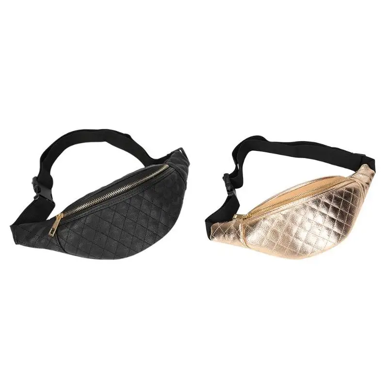 

Fashion Women Plaid Print Shoulder Bag PU Leather Waist Fanny Chest Packs Crossbody Bags Casual Accessories