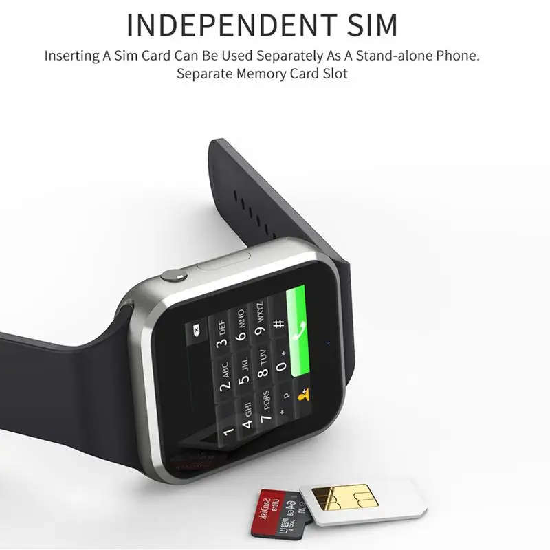 Color Touch Control Smart Watch Card Insert Call Waterproof Step Counter Camera Sedentary Reminder GPRS Positioning Smart Watch