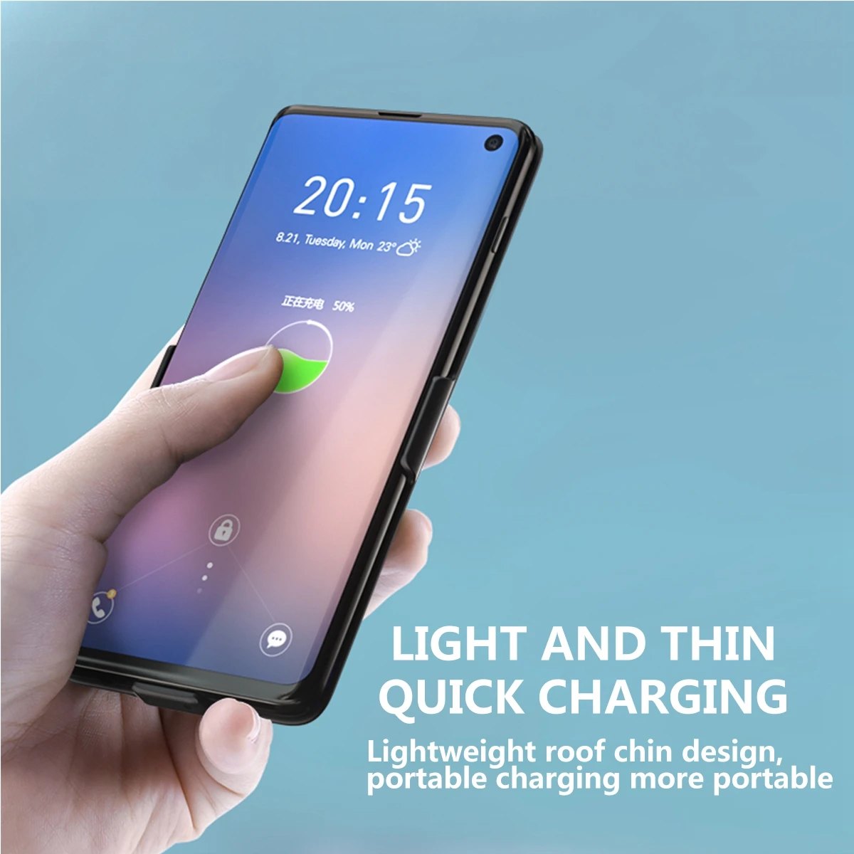 

TORUBIA For Samsung Galaxy S10 Battery Charger Case 5500mAh External Backup Power Bank Slim Battery Charging Case Charger Cover
