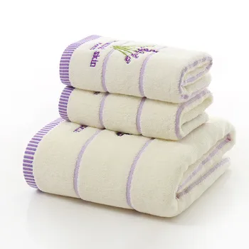 

3pcs/set 100% Cotton Towel Set Bath Towels for Adults 70x140cm Face Towel 34x75cm Super Absorbent Towel Set