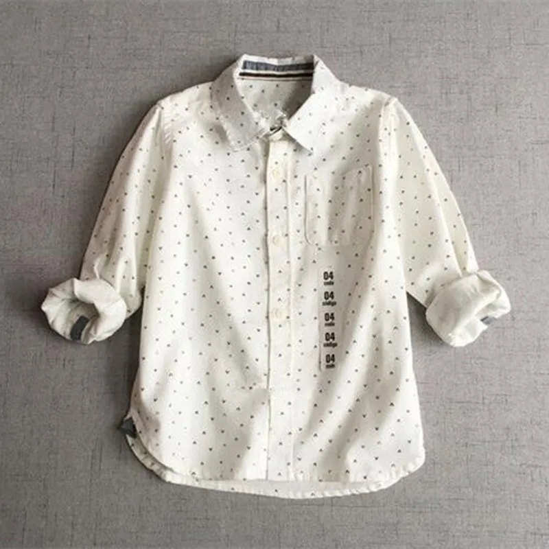 spring boy white shirt for boy tops long sleeve kids shirt toddler boy ...