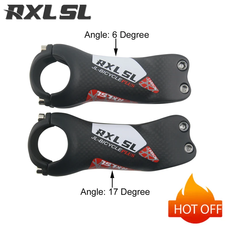 

RXL SL Bicycle Carbon Fiber Stem 31.8mm Mtb Stems 3K Matte Gray 6/17 Degree Carbon Stem Road Bike 70/80/90/100/110/120/130mm