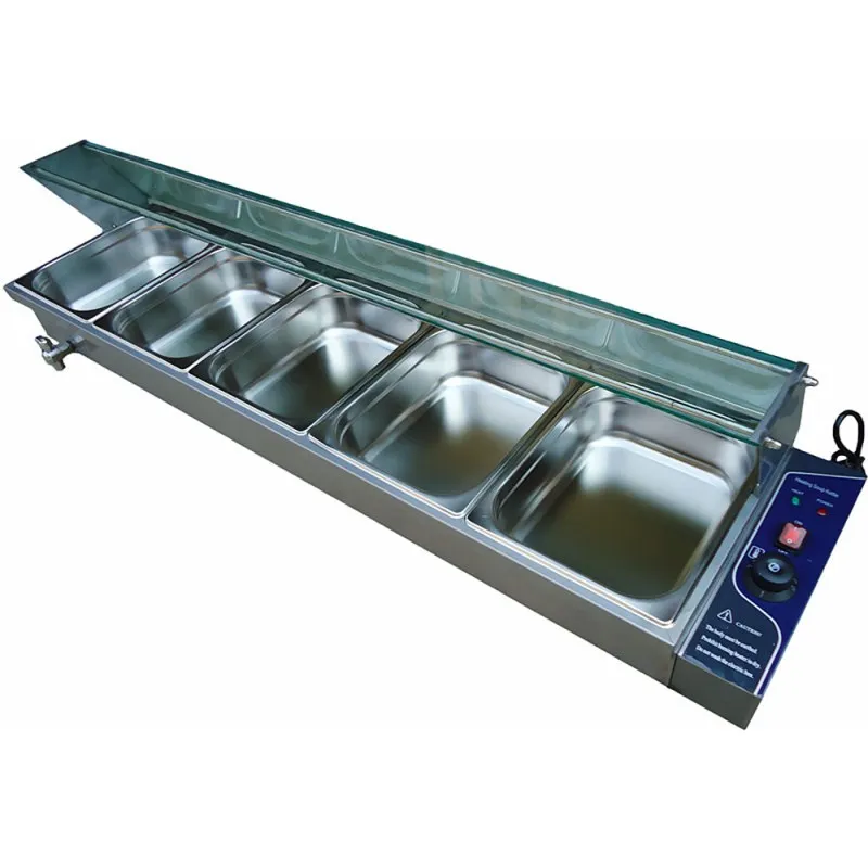 Ресторан отель 5 Пан нержавеющая сталь Bain Marie теплее для еды влажный хорошо