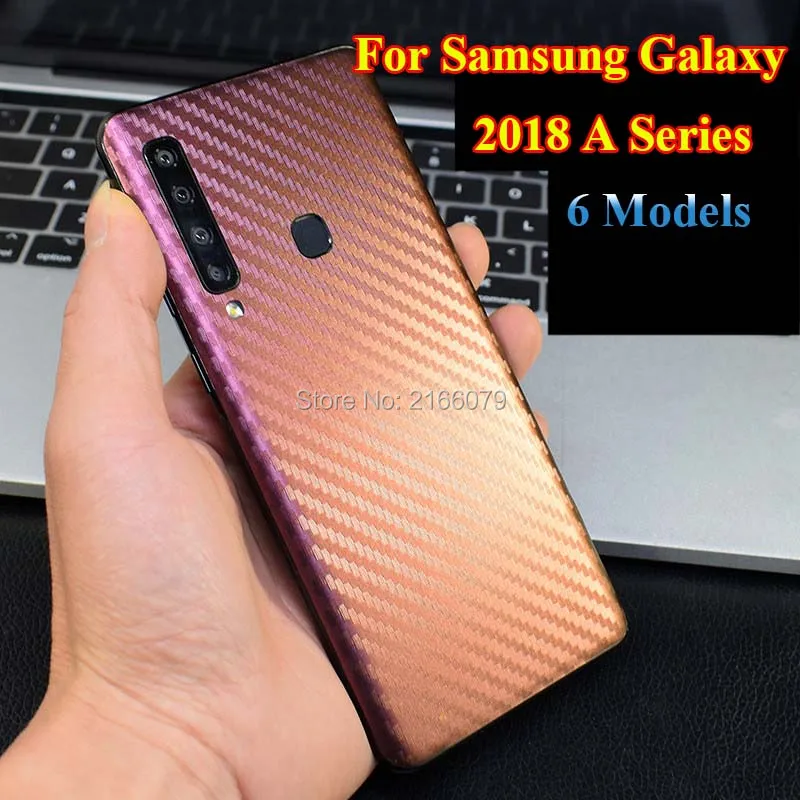 

For Samsung Galaxy A6s A7 A8 Plus A8s A9 2018 A9s 3D Gradient Carbon Fiber Full Back Cover Decal Skin Phone Protective Sticker