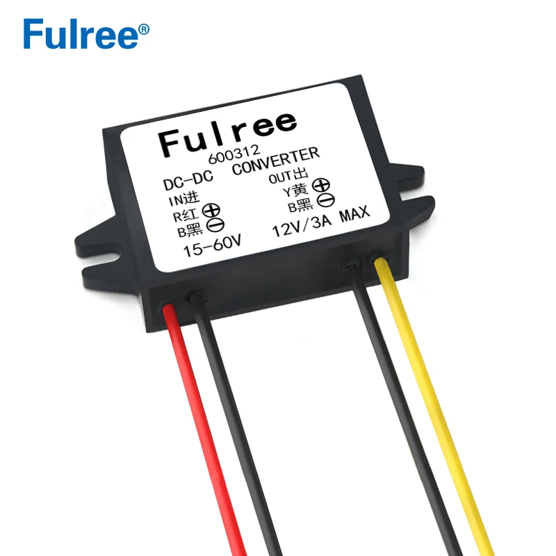  High Quality 24V 36V 48V (15-60V) to 12V 1A 2A 3A DC-DC Converter Step Down Buck DC Regulator Car C - 1994616638