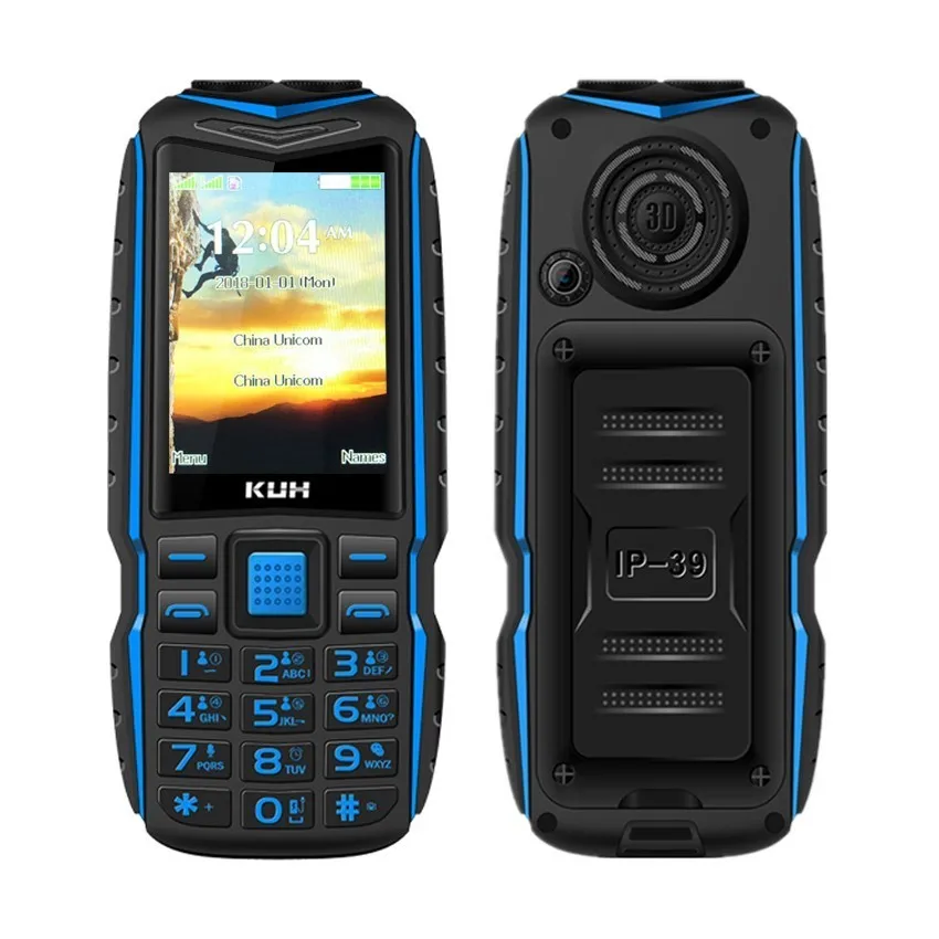 

Russian keyboard FM Mobile Phone 3800mAh battery Power Bank Dual High Flashlight Quick Dial Rugged Dual sim Cell phones KUH T3