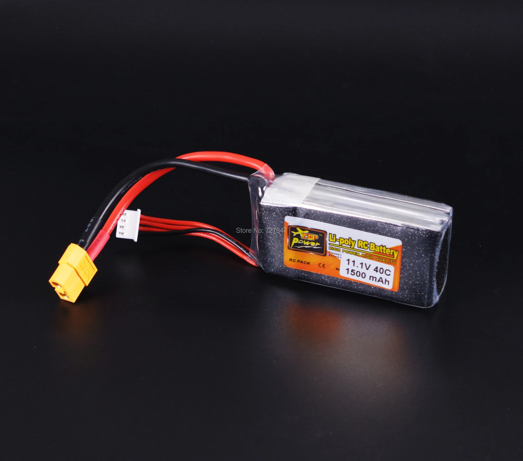 

A Quality Reachargeable ZOP Power 11.1V 1500mAh 40C 3S Lipo Battery XT60 Plug For RC Model