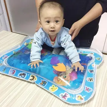 

Baby Kids Water Playmat Inflatable Thicken PVC Infants Playmat Safe Water Cushion Portable Playmats for Infant Toddlers Activity