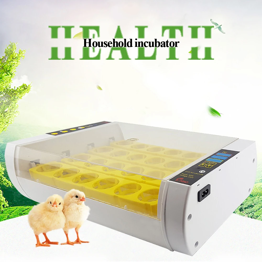 

Mini 24 Eggs Incubator Hatcher Egg Hatching Machine Digital Temperature Control Automatic Turning Farm Quail Chicken Eggs