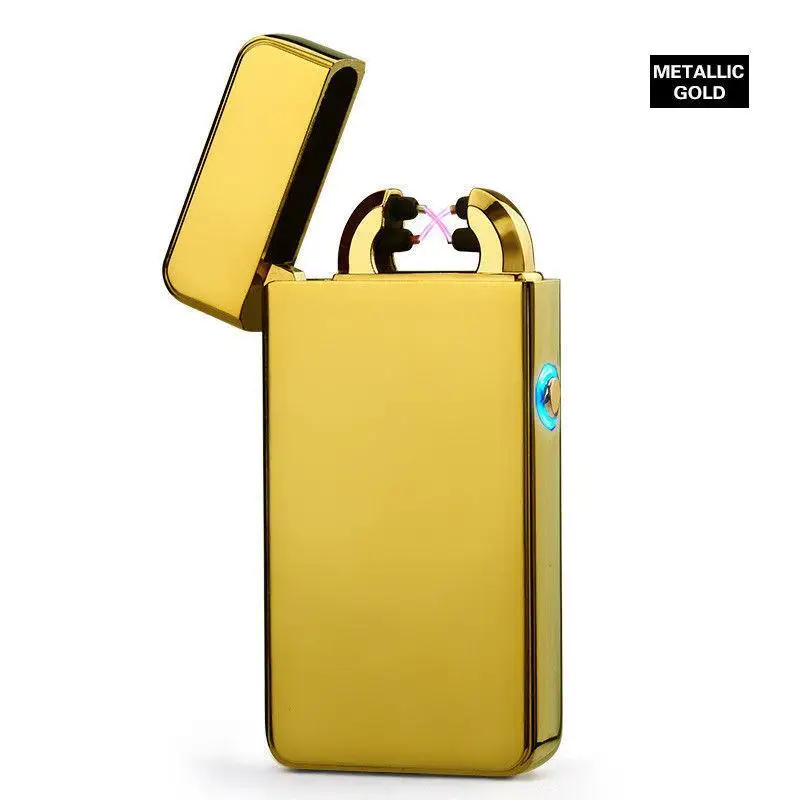 Adeeing Rechargeable Arc USB Windproof Lighter Flameless Dual Plasma Torch Lighters Smoking
