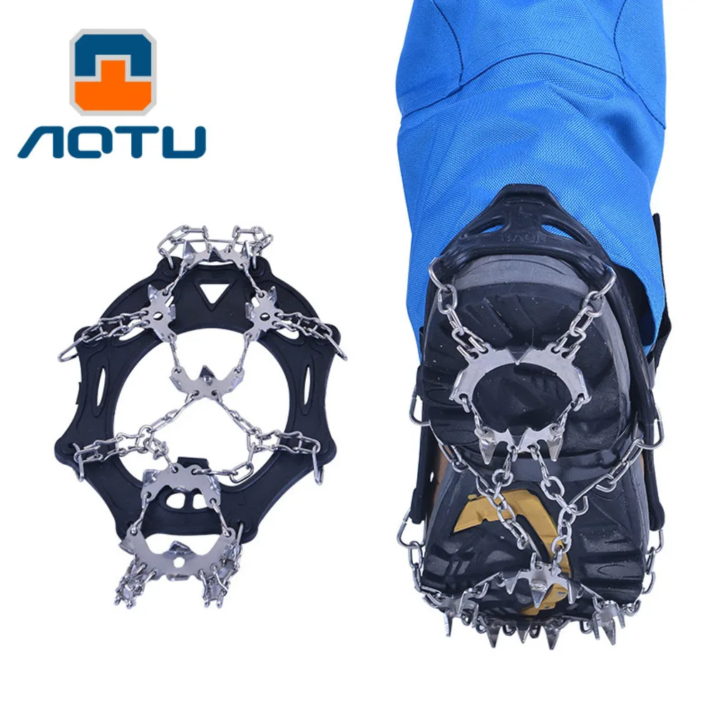 

19 Teeth Crampons Anti-skid Shoe Covers Outdoor Climbing Teeth Silicone Studs Rock Climbing Ice Climbing Trekking Claws