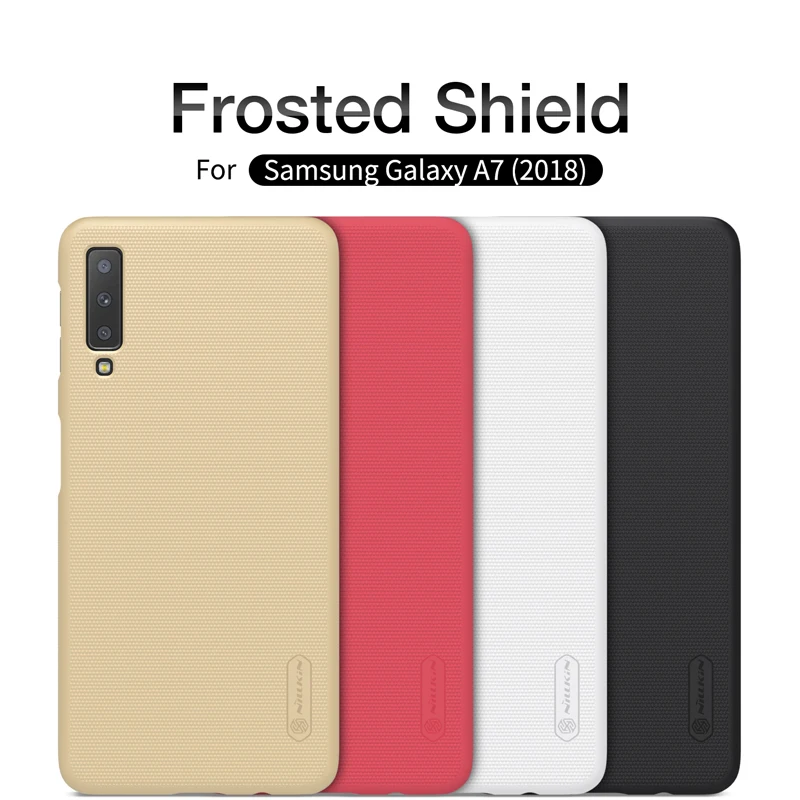 

For Samsung Galaxy A7 2018 Case with free Screen protector Nillkin frosted Plastic pc hard cases matte back cover phone shell