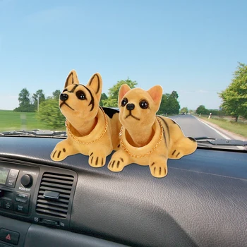 

Bobble Head Doll Car Ornaments Auto Shaking Head Toy Interior Accessories Air Freshener Car Dashboard Nodding Dog Car-styling