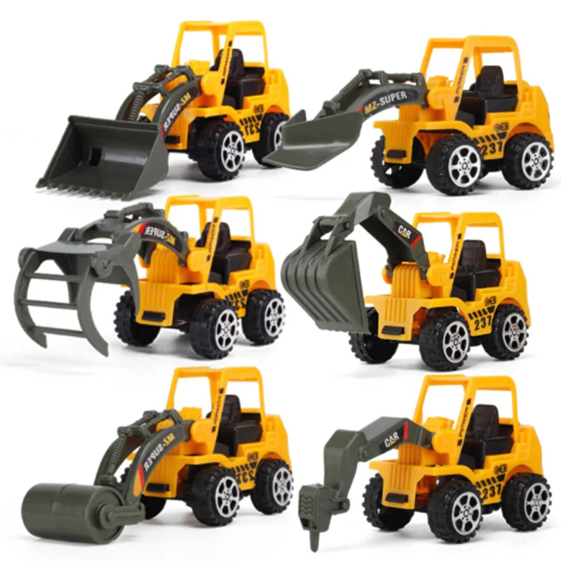 

6 pcs/Set Kid Vehicle Truck Model Engineering Diecast Construction Toy