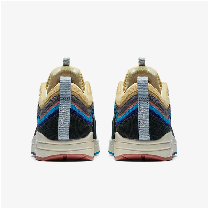 Nike Air Max 1/97 SW Sean Wotherspoon Summer Man Outdoor Running Shoes Comfortable non-slip Sneakers# AJ4219-400