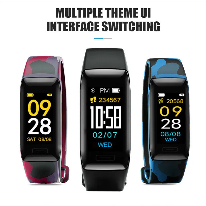 

Bluetooth Smart FIT BIT Watch Heart Rate Blood Pressure Monitor Fitness Tracker