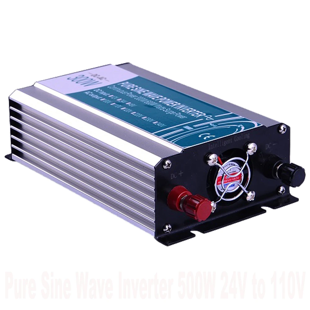 Европейская розетка чистый синусоидальный инвертор 300W 600W DC 12V 24V 48V to AC 110V 220V Smart