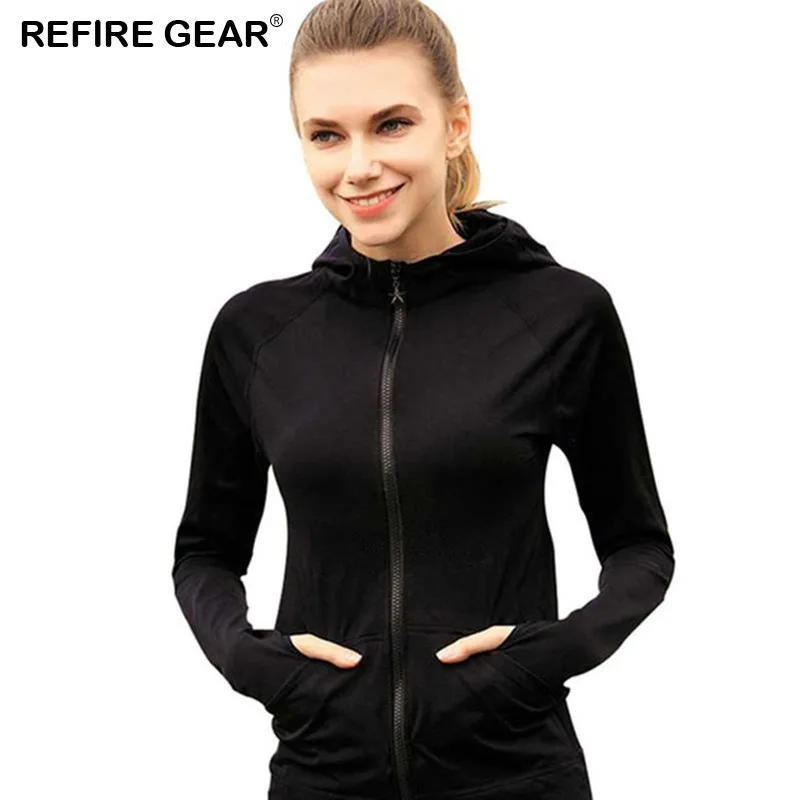 Куртка для бега refire gear для женщин, для йоги, на молнии, с длинным рукавом, женская спортивная куртка для фитнеса, женские толстовки, спортивная одежда для улицы