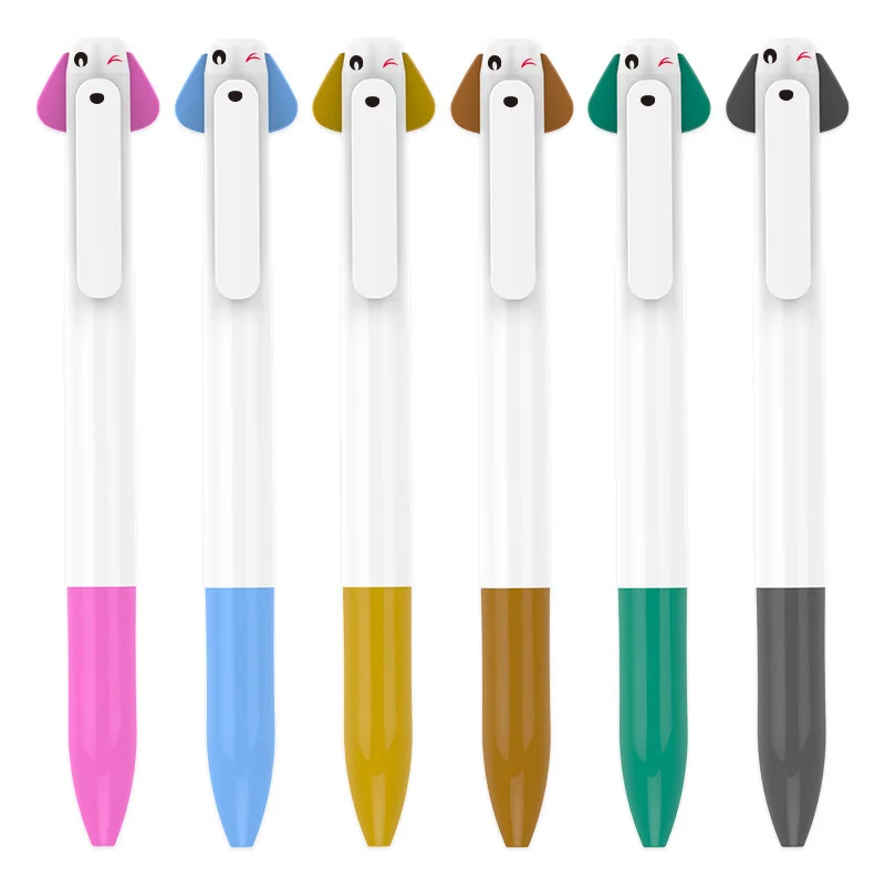 

2 Colors Gel Pen, (Free 2 Piece Refills), 0.5mm Signature pen. Office student Stationary for kawaii cute Children's gift