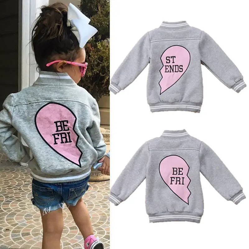 2018 Autumn Winter Warm Baby Girls Sisters Coats Jacket For Baseball Clothing Cardigan Children Outerwear | Детская одежда и обувь