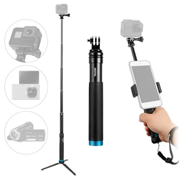 

Andoer Selfie Stick Aluminum Alloy Adjustable Pole Tripod Cell Phone Holder for GoPro Hero Action Cameras for iPhone Smartphone